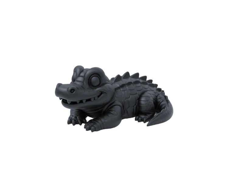Smiling Alligator Figurine – Friendly Reptile Sculpture