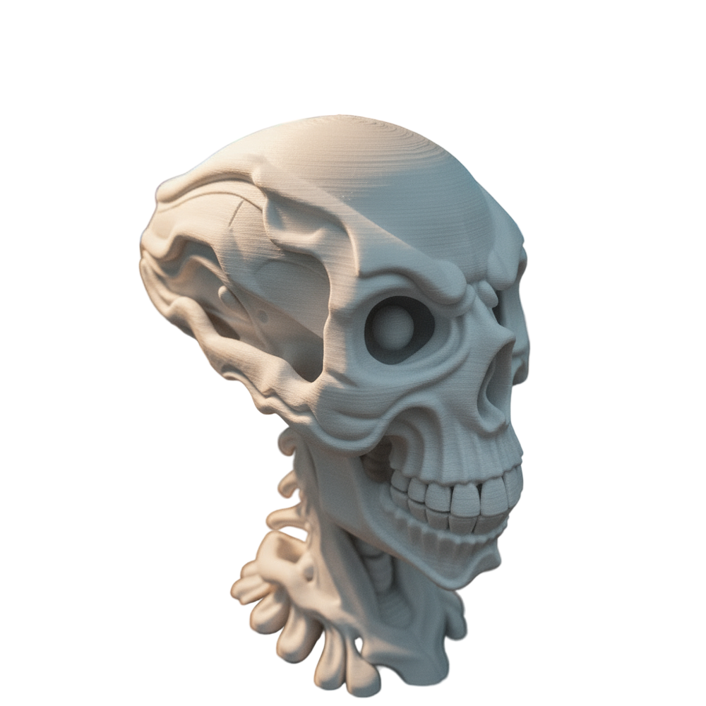 Ethereal Root-Skull Sculpture—Alien Anatomy Meets Organic Flow