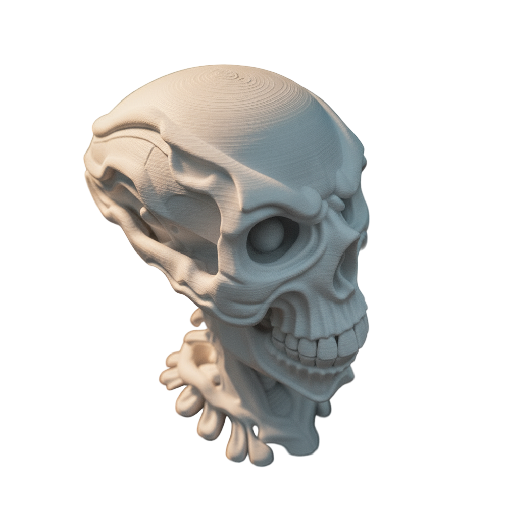 Ethereal Root-Skull Sculpture—Alien Anatomy Meets Organic Flow