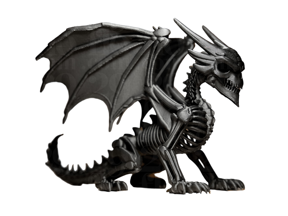 Bone Dragon Figurine — Bold Macabre Fantasy Sculpture
