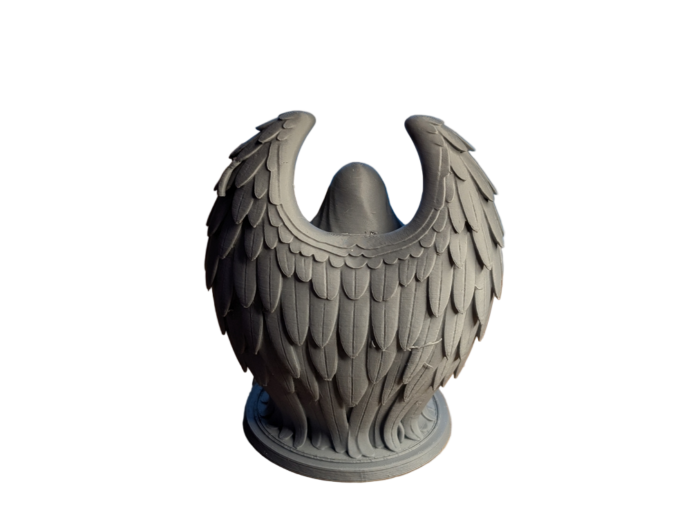 Hooded Guardian Angel Statue — Serene Winged Protector Figurine