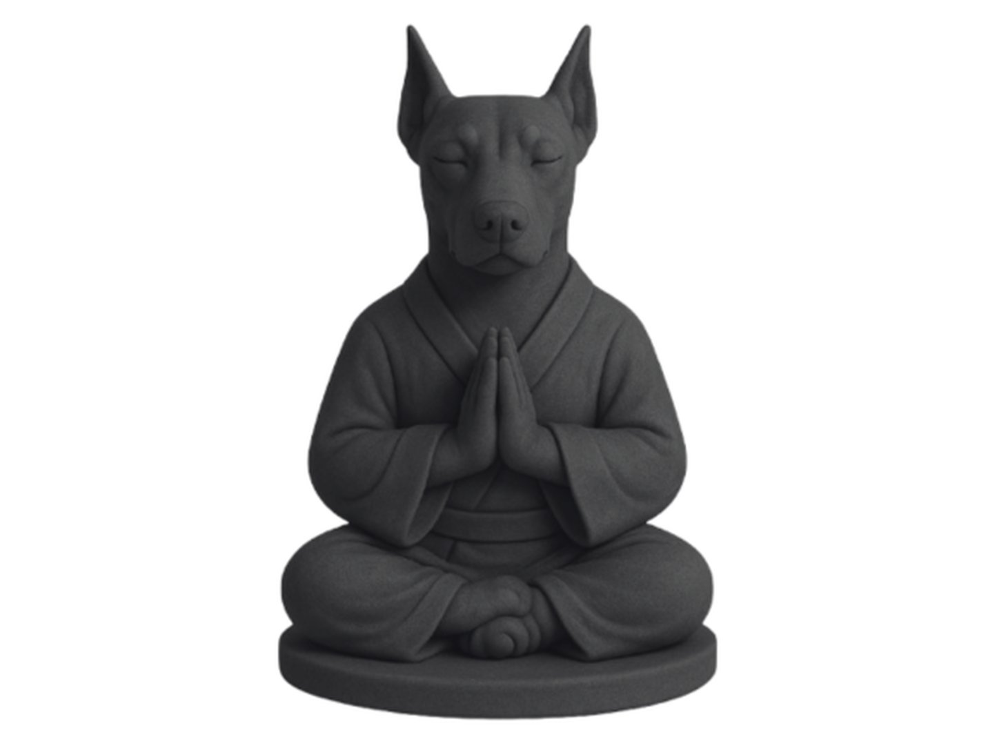 Zen Dobermann – Meditating Dog Sculpture