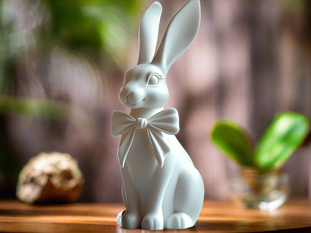 Elegant Bunny with Bow