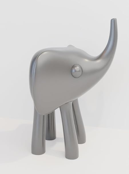 3D Printed Elephant Cute Abstract Sculpture: Whimsical Decor Accent - Celestial Crafts