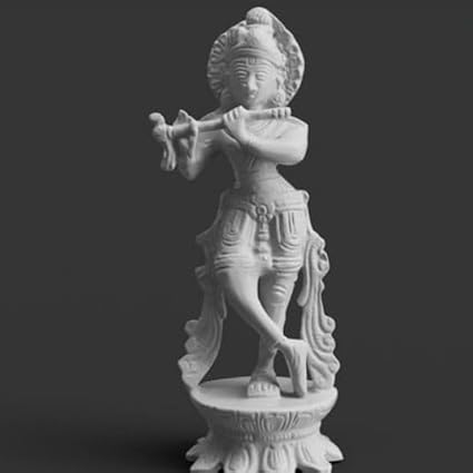 Showpiece - Krishna Playing The Flute - 3D Printed Showpiece - Celestial Crafts