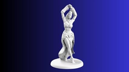Elegant Dance - A Premium White Resin Sculpture of a Graceful Dancer - Celestial Crafts