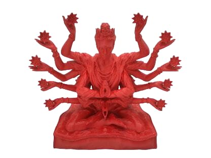 Showpiece - Indian Meditating God - Divine Serenity in 3D Print or Home Puja Room Decor Pooja Mandir Decoration Items Living Room Showpiece Decorations (Black, Blue, Red) - Celestial Crafts