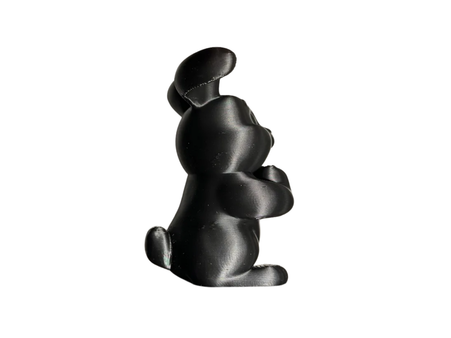 Black Bunny Making Heart Shape