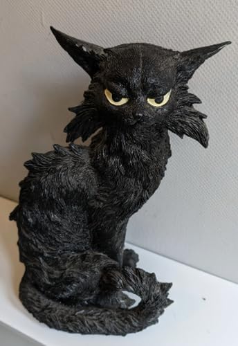 Creepy Cat Statue, Small, Decorative Figurine - Celestial Crafts