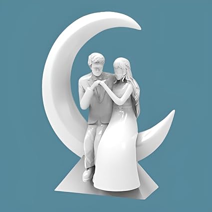 Home decor - Celestial Craft Forever Together: Valentine's Day Gift Couple Statue - Romantic Home Decor Accent - Celestial Crafts