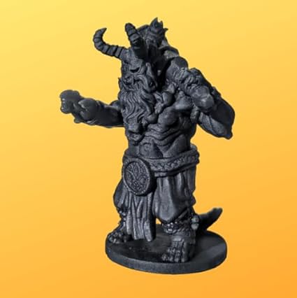 Mystic Warrior Miniature Figurine (Black) - Celestial Crafts