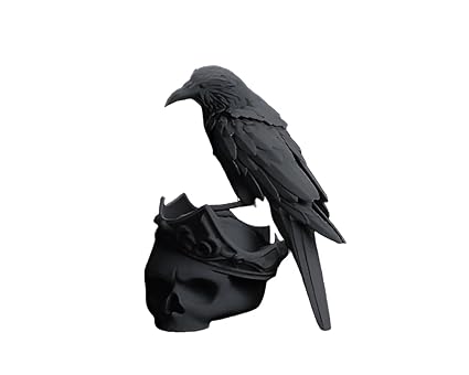 Home decor - Skull Sculpture by Crown, 3D Printed Home Decor Item, Skull Theme - Celestial Crafts