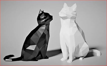 Captivating Charm: Explore Our Low Poly Cat 2.0 Collection - Celestial Crafts