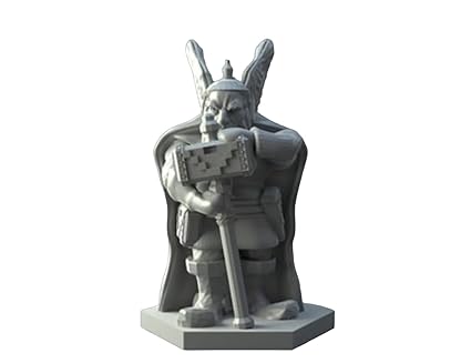 Home decor - 3D Printed Dwarven warrior miniature Statue printed statue warrior Hammer Figurine Statue Craft Hand Tools Nutcracker for Kids Toys Crab Lobster Mallets Home Decor - Celestial Crafts