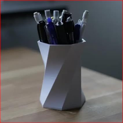 Twisted Hex - Penholder: Artistic Storage for Your Pens - Celestial Crafts