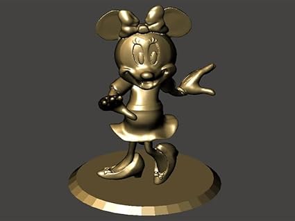 Minnie Mouse - Golden Delight: A Timeless Classic in 3D Print - Celestial Crafts