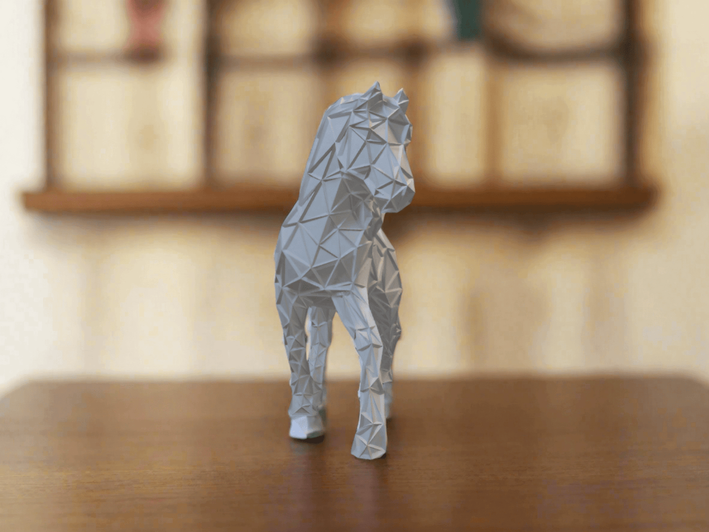 Geometric Horse Figurine: A Modern Masterpiece - Celestial Crafts