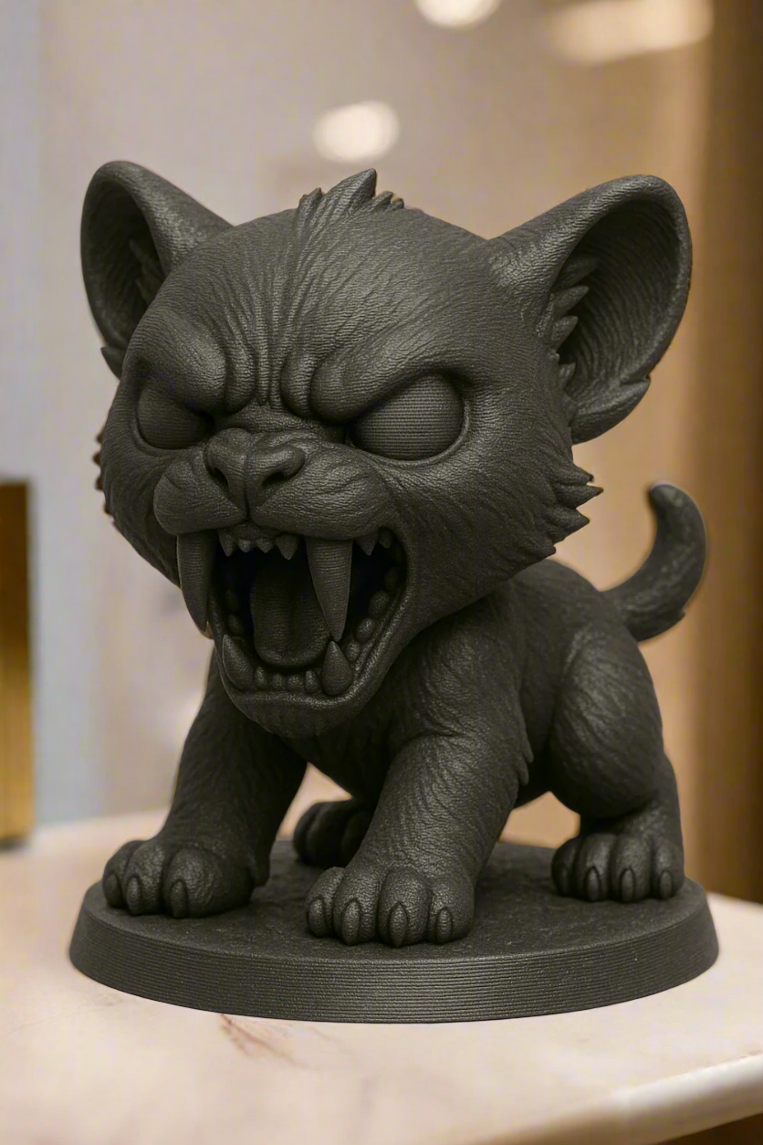 Cute Saber Tooth Kitten Figurine