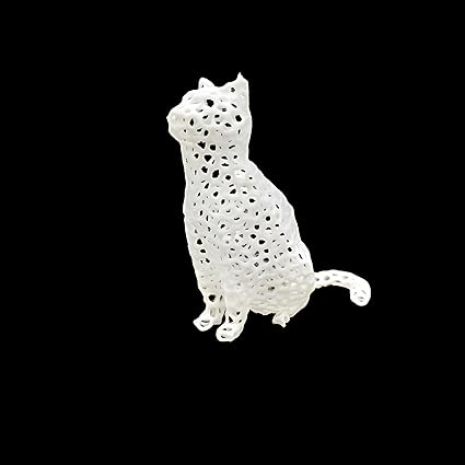 Elegant White Filigree Cat Figurine - A Unique Gift for cat Enthusiasts - Celestial Crafts