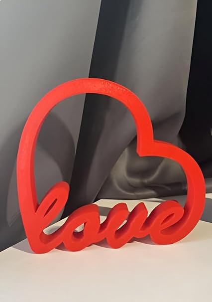 Showpiece - Celestial Craft Heartfelt Affection: 3D Printed Love Heart Decor Showpiece - Romantic Home Accent - Celestial Crafts