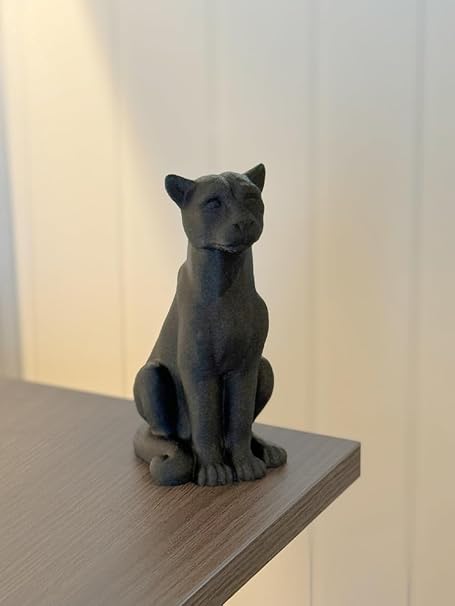 Showpiece - 3D Printed Black Cat: Elegant and Mysterious Decor Showpiece - Celestial Crafts