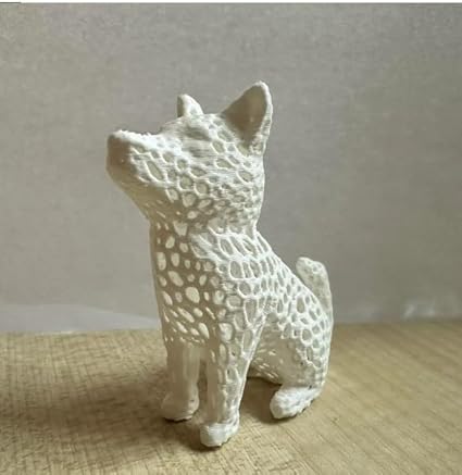 Showpiece - Celestial Craft : Playful Pup in Pixel Adorable Voronoi Dog Sculpture for Home Decore Office Decore Showpiece - Celestial Crafts