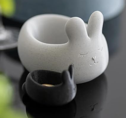 Set of 2 3D Printed Cute Bunny Jewelry Organizer - Adorable Storage Solution for Bunny Lovers! - Celestial Crafts