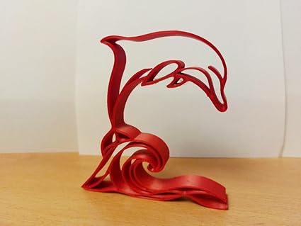 3D Printed Dolphin Figure - Exquisite Marine Sculpture - Celestial Crafts