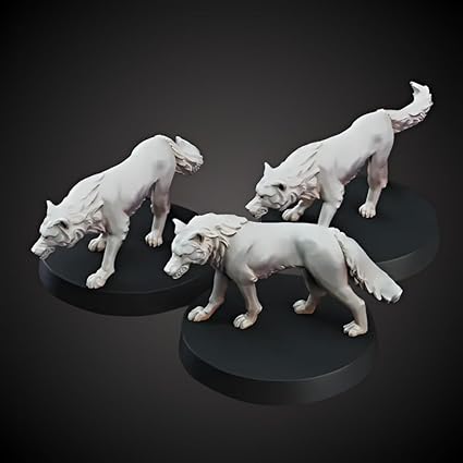 Grace and Power: Stunning 3D Printed White Wolf Decorative Sculptures - Celestial Crafts