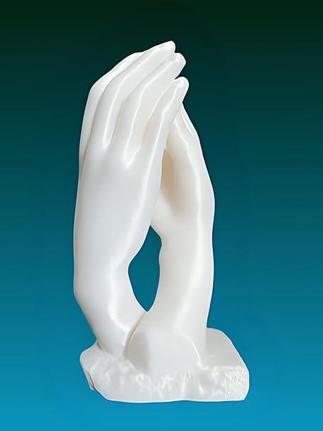 3D Printed Hand of Lovers Sculpture: Symbolic Romantic Art Piece - Celestial Crafts