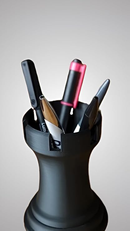 Artistic Rook Pen Holder (Black) - Celestial Crafts