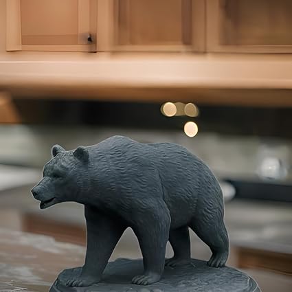 Regal Bear Figurine - Exquisite 3D Printed Resin Decor - Celestial Crafts