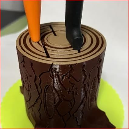 TREE STUMP (KNIFE HOLDER): Rustic Charm for Your Knives - Celestial Crafts