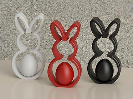 Showpiece - Adorable Easter Bunny Surprise Eggs (Set of 3) - Decorative Showpiece - Celestial Crafts