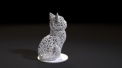 Home decor - : White Voronoi Cat - Unique Home Decor Accent - Celestial Crafts