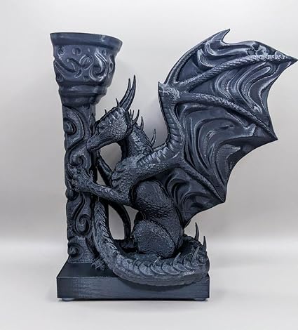 3D Printed Dragon Bookends - Mythical Shelf Decor - Celestial Crafts