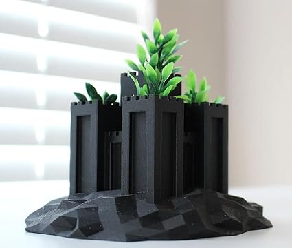 Castle Planter: Enchanting Fairy Tale Garden Decor (Black) (No Flowers) - Celestial Crafts
