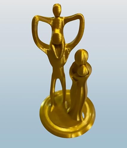Home decor - : Family Bond Statue - Heartwarming Home Decor Accent (Gold) - Celestial Crafts