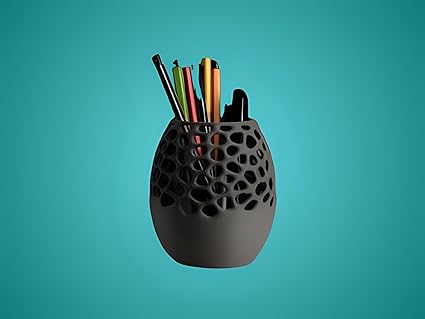 Voronoi Pencil Holder Cup: Stylish Office Desk Organizer - Celestial Crafts