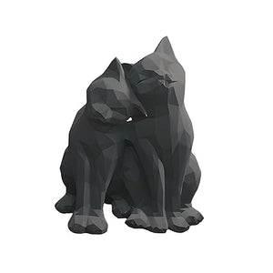 Home decor - Kitty Cat 3D Sculpture Figurine for Home Decor and Gifting, Black - Celestial Crafts