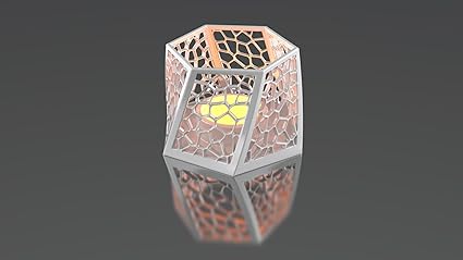 Home decor - Geometric Candle Holder Tealight Candle Holder with Marigold Garland for Home Decoration, Diwali, Navratri, Durga Pooja - Celestial Crafts