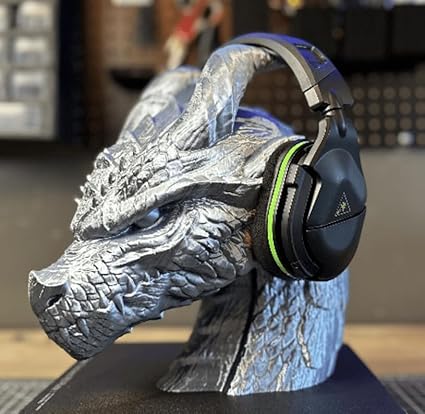 Fantasy Dragon 3D Printed Headphone Stand - Perfect for Gamers and Dragon Lovers - Celestial Crafts