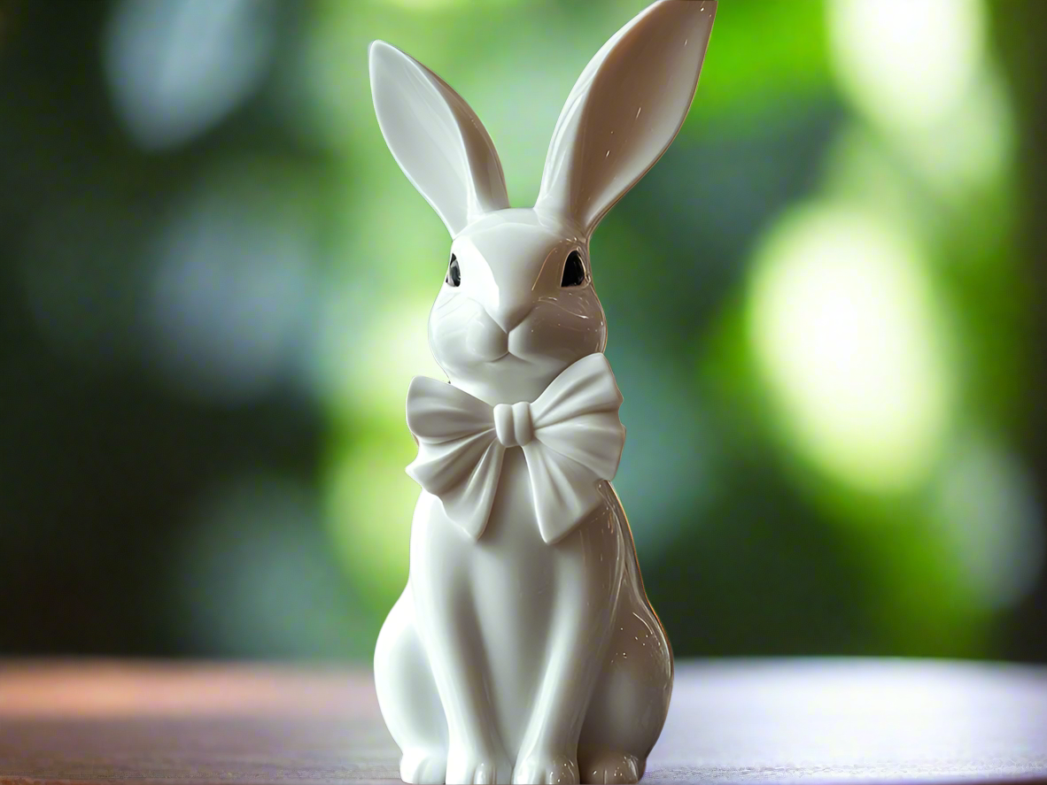 Adorable Bunny with Ribbon