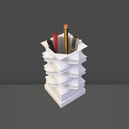 Celestial Craft : Zen Desk Organization: 3D Printed Pagoda Fisac Pencil Holder - Office Desk Organizer - Celestial Crafts