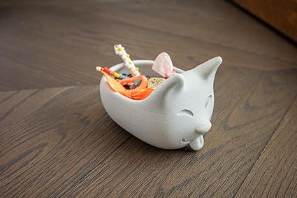 Cute Cat Bowl Jewelry Organizer: Adorable Accessory Holder - Celestial Crafts