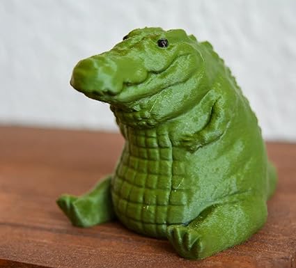 Chubby Crocodile Figurine: Adorable Reptile Sculpture - Celestial Crafts