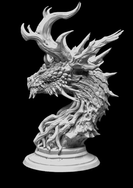 Home decor - 3D Printed Dragon Head with Trees and Branches Statue Decorative Items Show Pieces for Home Decor Stylish Living Room - Celestial Crafts