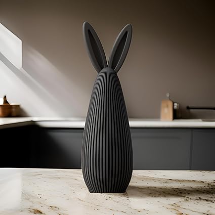 Home decor - Elegant Minimalist Rabbit Figurine Â? Modern Home Decor Accent (BLACK) - Celestial Crafts