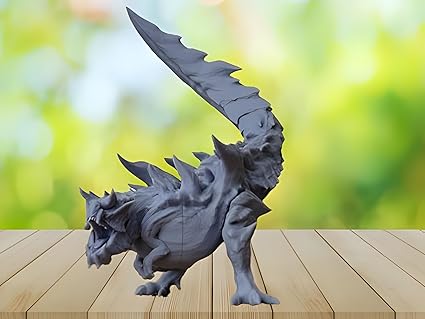 Sword - Tailed Dragon Statue (Grey) - Celestial Crafts