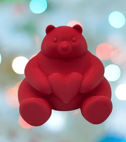 Showpiece - Celestial Craft Adorable Affection: 3D Printed Cute ValentineÂ?s Bear Showpiece - Perfect Home Decor Accent - Celestial Crafts
